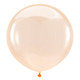 A pack of 4 24" Orange Crystal Clearz Latex Balloons, manufactured by Anagram!