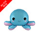 A 13 inch Blue Happy Octopus Foil Balloon, manufactured by Flexmetal!