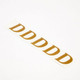 A pack of 20 gold vinyl letter "D"s
