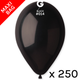 A maxi bag of 250 13" Standard Black Latex Balloons, manufactured by Gemar!
