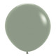 A bag of 10, 24" Pastel Dusk Laurel Green latex balloons, manufactured by Sempertex