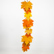 An Autumnal Orange Velvet Maple Leaf Garland, measuring approx. 1.5m!