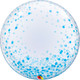 24 inch Blue Confetti Dots Deco Bubble Balloon (1)