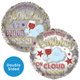 An 18 inch Birthday Cloud Wine Foil Balloon, manufactured by Sensations.