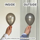 5" Metallic Silver Tuftex Latex Balloons (50)