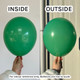 A pack of 6" Standard Green G-Link Latex Balloons, manufactured by Gemar.