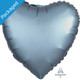 18" Steel Blue Satin Heart Foil Balloon (1)