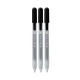 Black Retractable Gelly Roll Pens - 0.4mm (3pcs)
