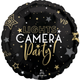 An 18 inch Lights Camera Party Foil Balloon, manufactured by Anagram.