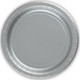A pack of 8 Silver Paper Plates, manufactured by Oaktree.