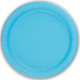 A pack of 8 Light Blue Paper Plates, manufactured by Oaktree.