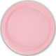 A pack of 8 Light Pink Paper Plates, manufactured by Oaktree. A pack of 8 Light Pink Paper Plates, manufactured by Oaktree.