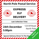 North Pole Express Elf Delivery Printable Design - red & pink