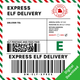 Express Elf Delivery Printable Design - red & green