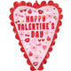 A 35 inch Valentines Vibes SuperShape Foil Balloon, manufactured by Anagram.