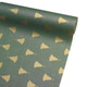 A Roll of Dark Green Traditional Tree Kraft Paper Roll, measuring 50cm x 100m.