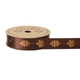 A Roll of Brown Bronze Leaf Ribbon, manufactured by Oasis Floral.