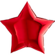 A 36" Red Star Foil Balloon, manufactured by Grabo.