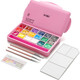 A 21 Piece Himi Jelly Cup Gouache Set in a  Pink Case.