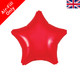 An Unpackaged 9 inch Red Star Foil Balloon, manufactured by Oaktree UK.