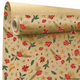 A Roll of Majesty For Christmas Red & Green Patterned Natural Kraft Paper, manufactured by Clayrtons.