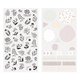 A Monotone Flower Collection Sticker Set, manufactured by Midori.