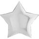 A 36" White Star Foil Balloon, manufactured by Grabo.