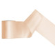 A spool of Cream Satin Ribbon, measuring approx. 100mm x 25m.