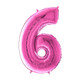 26 inch Fuchsia Number 6 Foil Balloon (1)