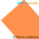 A Sheet of Coral Hot Flex Clothing Vinyl, measuring approx. 203mm x 500mm
