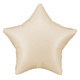 A 16 inch Matte Beige Star Foil Balloon, manufactured by Partydeco.