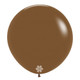 A bag of 3 24" Fashion Mocha Latex Balloons, manufactured by Sempertex Europe.