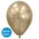 A silk gold dust latex balloon with a 12 inch diameter, manufactured by Sempertex.