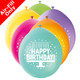 9 inch Happy Birthday Neck Up Assorted Latex Balloons (10)