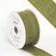 A reel of Sage Green Burlap Wired Edge Ribbon, measuring approx. 38mm x 10m.