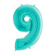 26 inch Tiffany Blue Number 9 Foil Balloon (1)