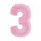 26 inch Pastel Pink Number 3 Foil Balloon (1)