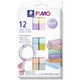 A 12 Pack of Fimo Soft Pastel Half Block Modelling Clay.