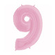 26 inch Pastel Pink Number 9 Foil Balloon (1)