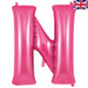 A 34 inch Oaktree Pink Letter N Foil Balloon, manufactured by Oaktree.