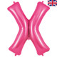 A 34 inch Oaktree Pink Letter X Foil Balloon, manufactured by Oaktree.