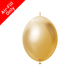 A Pack of 50 6" Mirror Gold Kalisan K-Link Latex Balloons, manufactured by Kalisan.