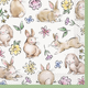 A pack of 16 Easter Whimsy Bunny Paper Napkins.