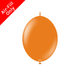 A Pack of 50 6" Standard Orange Kalisan K-Link Latex Balloons, manufactured by Kalisan.