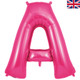 A 34 inch Oaktree Pink Letter A Foil Balloon, manufactured by Oaktree.