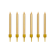 A pack of 6cm Plain Gold Birthday Candles, manufactured by Party Deco.