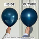 5" Metallic Midnight Blue Kalisan Latex Balloons (50)