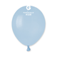 A bag of 50 5" Marshmallow Powder Blue Latex Balloons, manufactured by Gemar.