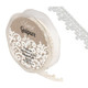 A Spool of White Guipure Satin Lace Ribbon, measuring approx. 15mm x 4.1m.