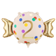 A 24 inch Age 2 Candy Shape Foil Balloon, manufactured by PartyDeco.